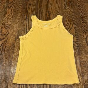 American Eagle Outfitters Yellow Fitted  Tank Top Juniors Size Small